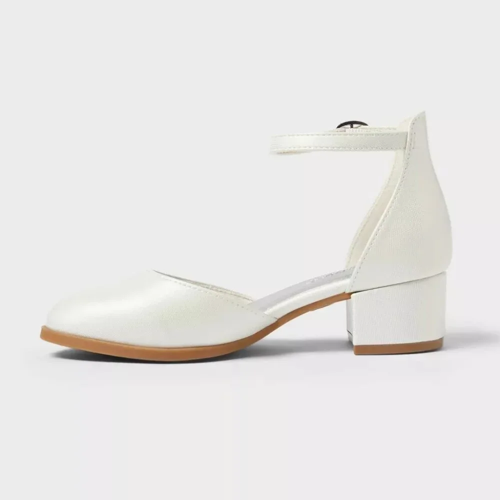 NEW Art Class Kids' Hazel Dress Heels - White - Size 13